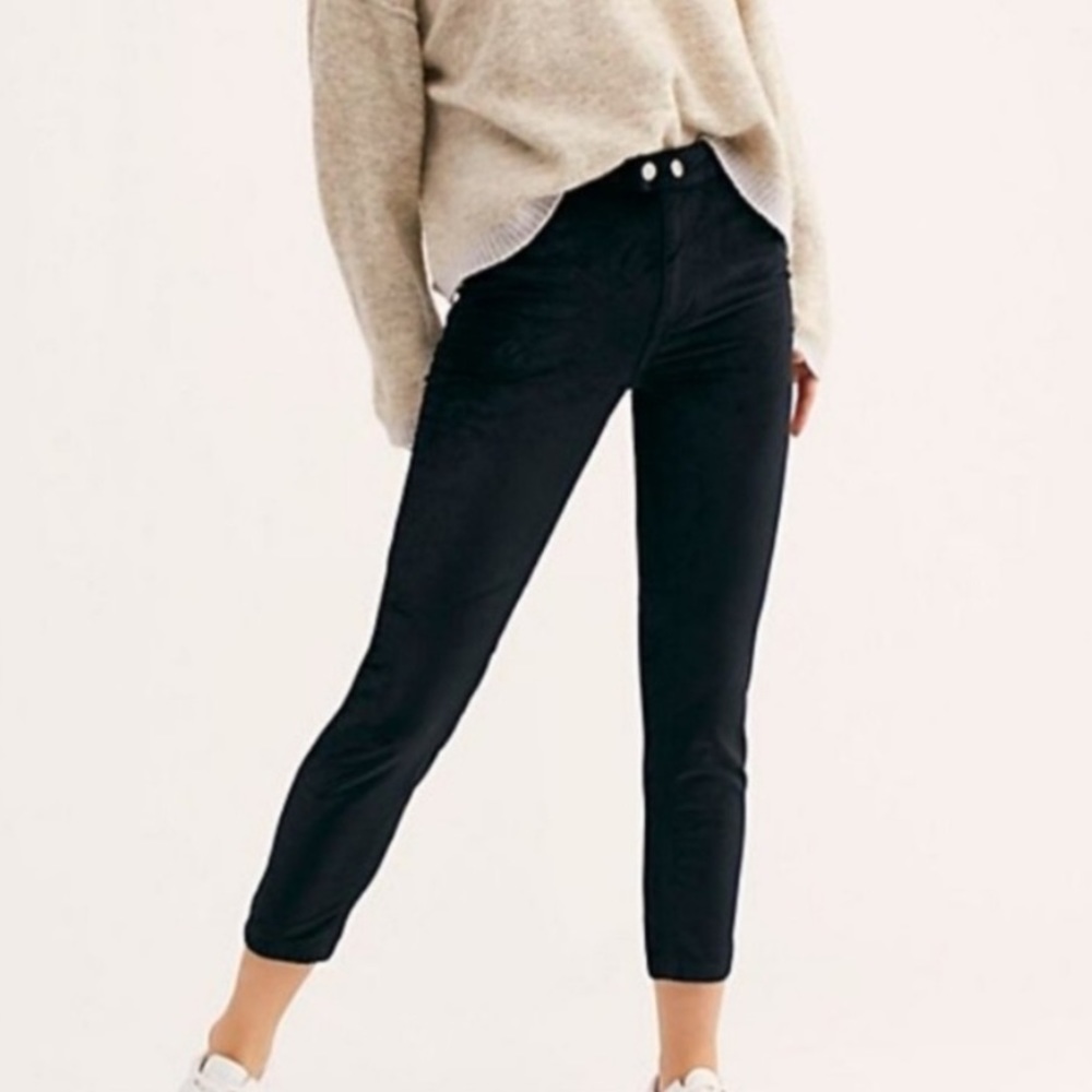 Free People Crush Velvet Skinny Pant Size 26
